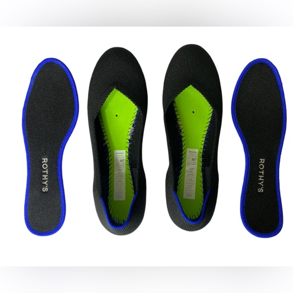 Rothy's The Flat Black Solid Comfortable Shoes Women’s Size 7 - Picture 11 of 12